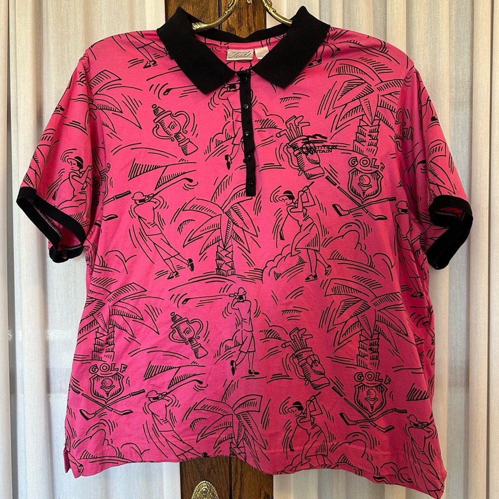 Tail Pink Black Superstition Mountain Golf Polo